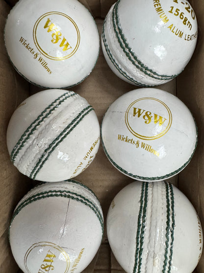 Wickets & Willows Leather Ball (Single)